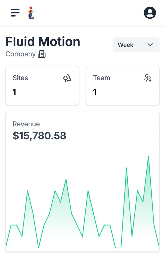 Interactionless Dashboard Mobile Mockup